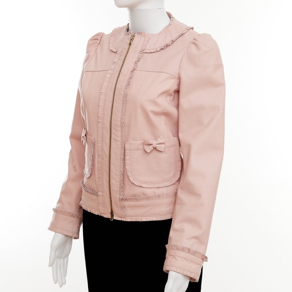 VALENTINO pink leather jacket / approx XS/S - Picture 7 of 8